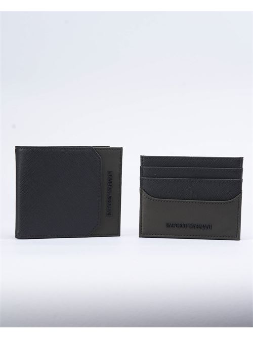 Leather wallet and card holder gift box with nylon inserts and lettering logo Emporio Armani EMPORIO ARMANI |  | Y4R612YQ75I81973